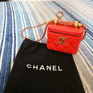 Chanel Red Quilted Mini Bag